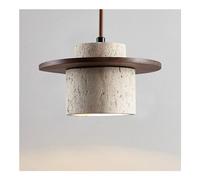 Lámparas colgantes Isla de cocina Lámpara colgante de sombra de piedra natural nórdica Mesa de comedor Lámpara colgante japonesa Wabi-Sabi Lámpara colgante de travertino Mesita de noche Restaurante Co