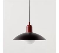 Lámpara colgante nórdica de lujo de mediados de siglo con pantalla de metal, lámpara de araña industrial de estilo rústico grande, lámpara colgante para isla de cocina, fregadero y granero (base negra