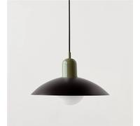 Lámpara colgante nórdica de lujo de mediados de siglo con pantalla de metal, lámpara de araña industrial de estilo rústico grande, lámpara colgante para isla de cocina, fregadero y granero (negro, ver