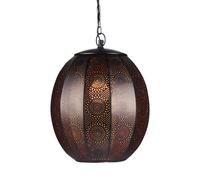 Konoos - Lámpara colgante oriental (metal, 35 cm), color negro