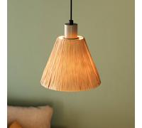 Lámpara colgante OSRAM Decor Raffia, 1 luz, rafia, color natural