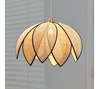 Lámpara colgante OSRAM Decor Rattan Lotus, Ø 67 cm, beige, E27