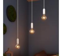 Lámpara colgante OSRAM VINTAGE 1906 ROUND, blanca, metal, Ø 10 cm