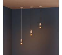 Lámpara colgante OSRAM VINTAGE 1906 ROUND, blanca, yeso, Ø 12 cm