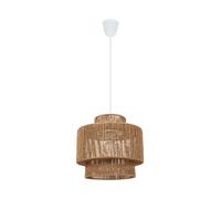 LEDKIA LIGHTING - Lámpara Colgante Neka | Diseño Natural y Elegante | Compatible con Bombilla E27 | Altura Ajustable | Uso Interior | IP20, Natural, Papel Trenzado