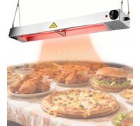 Lámpara Colgante para Calentar Alimentos, Comercial Lámpara de Calentamiento para Restaurante Buffet, Suspensión Calentador de Alimentos por Infrarrojos con Temperatura Ajustable 30-85 ℃ (1pcs,60cm)