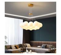 Lámpara Colgante para Dormitorio, Sala de Estar, Mesa de Comedor, Bar, Cocina, decoración del hogar, Moderna lámpara de araña LED con Forma de Luna Estrellada (13 Luces, Tricolor)