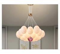 Lámpara Colgante para Dormitorio, Sala de Estar, Mesa de Comedor, Bar, Cocina, decoración del hogar, Moderna lámpara de araña LED con Forma de Luna Estrellada (19 Luces B, Tricolor)
