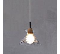 Lámpara colgante para isla de cocina, lámpara colgante de techo de vidrio martillado, luces suspendidas de madera de granja, mesa de comedor, lámparas de techo colgantes tipo loft, casquillo E27 Star