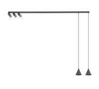Lámpara Colgante Para Mesa De Comedor De Aluminio Gris Seda GU10 Ajustable