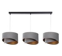 Lámpara Colgante Para Mesa De Comedor Negra Gris Dorada 3 Focos E27 Ajustable