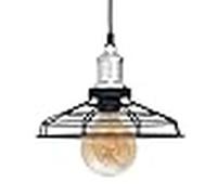 Lampara colgante pascal 1xe27 negro/cromo reg.x23d de fabrilamp.