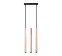 Lámpara colgante Pastelo 3l de madera