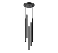 Lámpara colgante Pastelo 5p negro