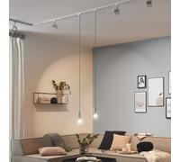 Lámpara colgante Paulmann URail 2Easy, blanco señal, metal, E27