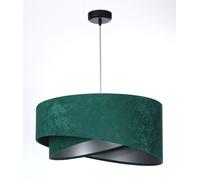 Lámpara Colgante Pendelleuchte Tela Redondo Ø 50CM Velur Óptica Moderno Verde