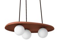 Lámpara Colgante Pendelleuchte Ton y Vidrio OSRAM G9 3 luces L:50 cm