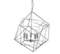 Lámpara Colgante Pendiente Cromo 5x E14 B: 55 Cm Metal Moderna Sala De Estar