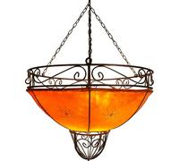 Lámpara Colgante Pendiente De Techo Marrakesch Hierro Naranja Marroquí Ø45cm E14