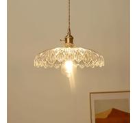 Lámpara Colgante pequeña de Cristal de un Solo Cabezal, Creativa y Retro, Personalizada, Sencilla, para Dormitorio, mesita de Noche, Estudio, Entrada, cafetería, Tienda de postres, Sala de Estar,