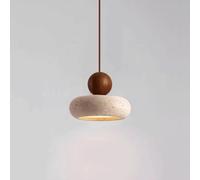 Lámpara Colgante Pequeña De Travertino Amarillo, Lámpara De Araña De Iluminación Colgante De Cabecera Estilo Wabi-Sabi, Luces De Techo LED Vintage Para Comedor, Bar, Isla De Cocina, 3000 K - Luces Cál