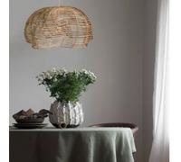 Lámpara colgante PR Home Mayla, color madera, ratán, Ø 43 cm