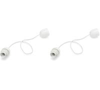 Lámpara colgante premontada con cable de 65cm y portalámparas E27. Color blanco. (Paquete de 2)