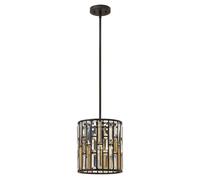 Lámpara Colgante PRISM Bronce Ø26cm Ajustable Art Déco Salón
