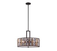 Lámpara Colgante Prism Bronce Brilloso 3-flmg Ø54cm Estilo Moderno Lámpara Salón