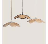 LEDKIA LIGHTING Lámpara Colgante Ratán Trenzado Natural E27