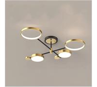 Lámpara Colgante Rede Estudio Led, Lámpara de Techo para Sala de Estar, Decoración de Dormitorio, Moderna, Dorada./Oro