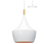 Lámpara colgante redonda circular Copa (60 W, Ø x Al: 24 x 28 cm, Blanco, Blanco, E27)