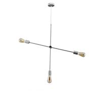 Lámpara Colgante Regulable De Metal En Níquel Para Comedor Sala