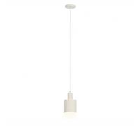 Lámpara colgante relaxdays, metal mate, rosca E27, 40 W, IP20, color crema | Lámpara colgante