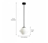 Lámpara colgante retro Hive con tulipa Blanca 14 M