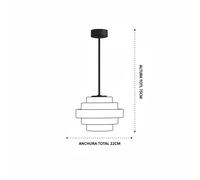Lámpara colgante retro Hive con tulipa Blanca 22 M