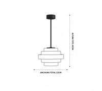 Lámpara colgante retro Hive con tulipa Blanca 22 S