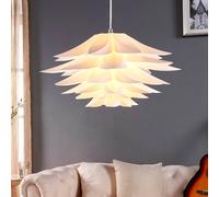 Lámpara colgante Rimon de Lindby, blanca, de plástico, Ø 50 cm, E27