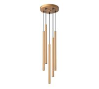 Lámpara Colgante Salón Dorada G9 Para Cocina Comedor Mesa De 25 cm, 1 Luz, Acero