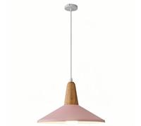 Lámpara Colgante Sencilla de Maderaiza de 1 Cabezal, Lámpara Colgante Moderna de Estilo Nórdico para Comedor, Iluminación Decorativa para Centros Comerciales, Lámpara de Techo con Rosca E26 para Salas