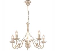 Lámpara Colgante Shabby Blanca De Metal Rústico E14 Para Comedor Y Sala De Estar