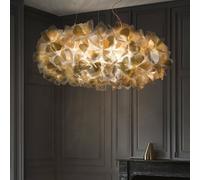 Lámpara colgante Slamp Clizia Mama Non Mama, Ø 78 cm, dorada/transparente