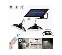 Lámpara colgante solar para cobertizo de patio, jardín o gallinero, capacidad de batería de 4500 mAh, luz blanca, diseño retro de cabezal y