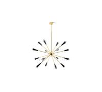lámpara colgante LED Stilnovo Sputnik, dorada/negra