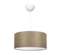 Lámpara colgante sutton 1xe27 20 w plástico textil 70xø38 cm - beige [lux.pro]