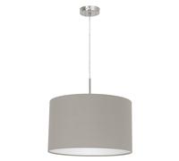 Lámpara Colgante Taupe Ø38Cm E27 Lámpara De Techo Lámpara De Tela Moderna