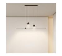 Lámpara Colgante Techo Industrial iluminación Colgantes Negros Granja 30W - Candeleras LED Modernas Mediados Siglo Lineal Compatible con Isla de Cocina, Comedor,