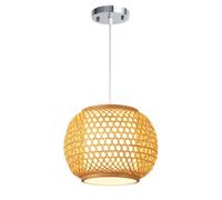 Lámpara Colgante Tejida Vintage de Mimbre rústica para salón de té, Dormitorio, Sala de Estar, iluminación Industrial, Accesorios no incluidos