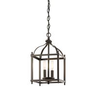 Lámpara Colgante THOREN De Bronce Ajustable Rústica 2xE14 Comedor Sala