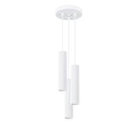 Lámpara colgante tubo Karbon Blanco 3P